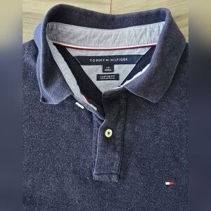 Mens Tommy Hilfiger Size Large Blue Color Cotton Polo